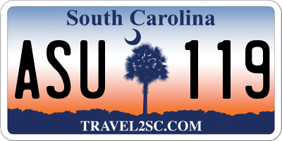 SC license plate ASU119
