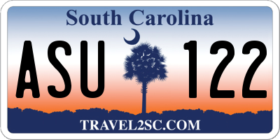 SC license plate ASU122