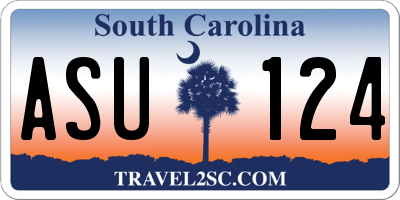 SC license plate ASU124