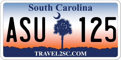SC license plate ASU125