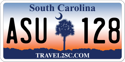 SC license plate ASU128