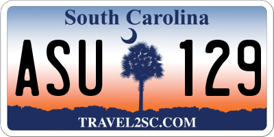 SC license plate ASU129