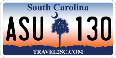 SC license plate ASU130