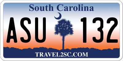 SC license plate ASU132