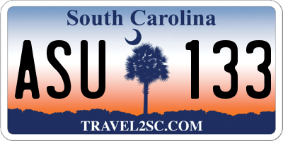 SC license plate ASU133