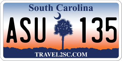 SC license plate ASU135