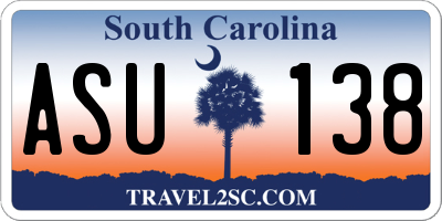 SC license plate ASU138