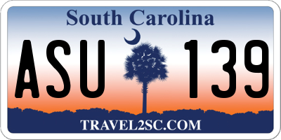 SC license plate ASU139