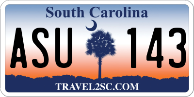 SC license plate ASU143