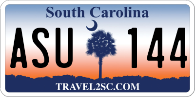 SC license plate ASU144