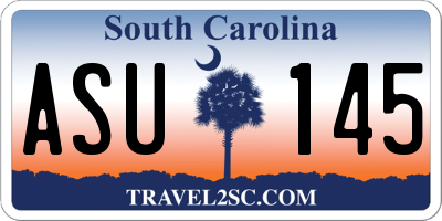 SC license plate ASU145