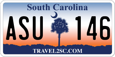 SC license plate ASU146