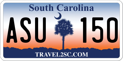 SC license plate ASU150