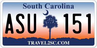SC license plate ASU151