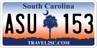 SC license plate ASU153