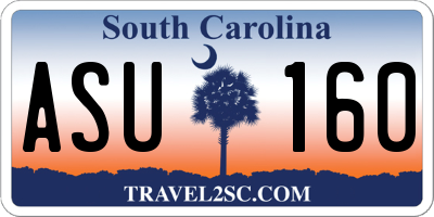 SC license plate ASU160
