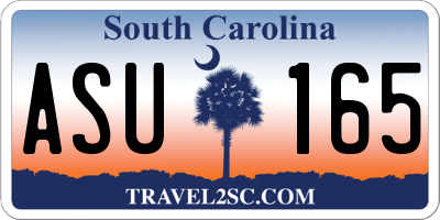 SC license plate ASU165