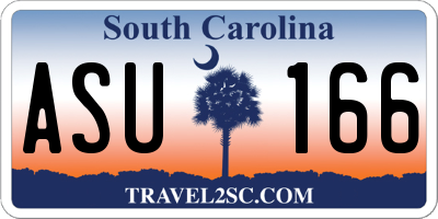 SC license plate ASU166
