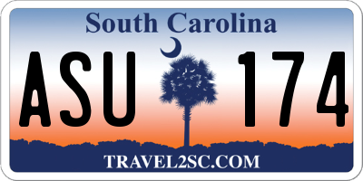 SC license plate ASU174
