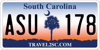 SC license plate ASU178