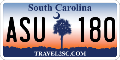 SC license plate ASU180