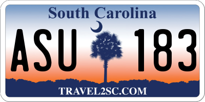 SC license plate ASU183
