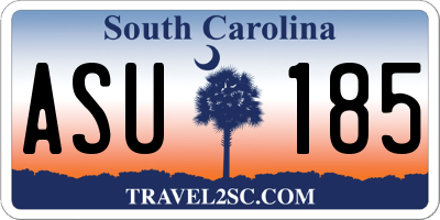 SC license plate ASU185