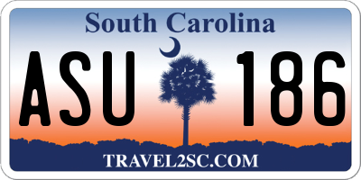 SC license plate ASU186