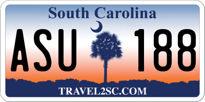 SC license plate ASU188
