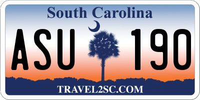 SC license plate ASU190