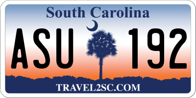SC license plate ASU192