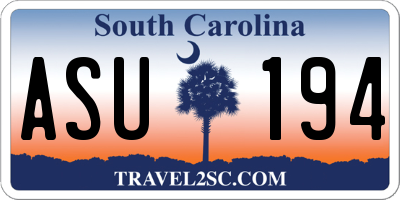 SC license plate ASU194