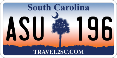 SC license plate ASU196