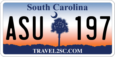 SC license plate ASU197