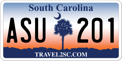 SC license plate ASU201