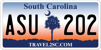SC license plate ASU202
