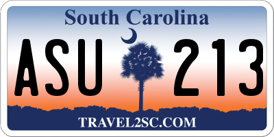 SC license plate ASU213