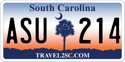 SC license plate ASU214
