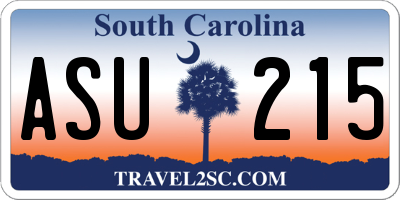 SC license plate ASU215
