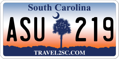 SC license plate ASU219