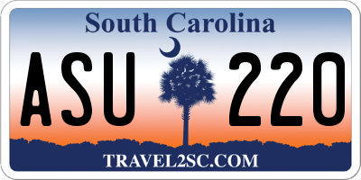 SC license plate ASU220