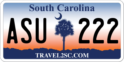 SC license plate ASU222