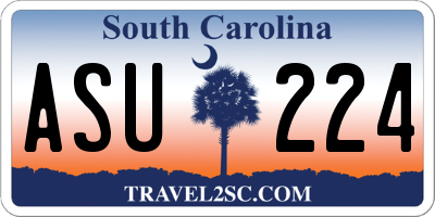 SC license plate ASU224