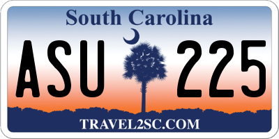 SC license plate ASU225
