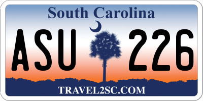 SC license plate ASU226