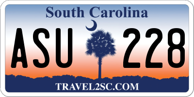 SC license plate ASU228
