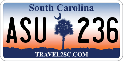 SC license plate ASU236