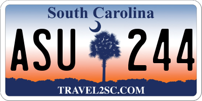 SC license plate ASU244