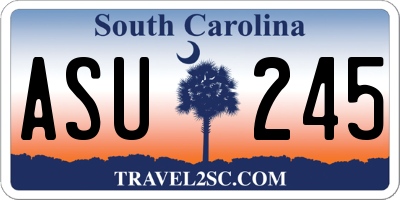 SC license plate ASU245