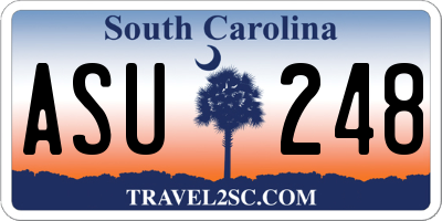 SC license plate ASU248